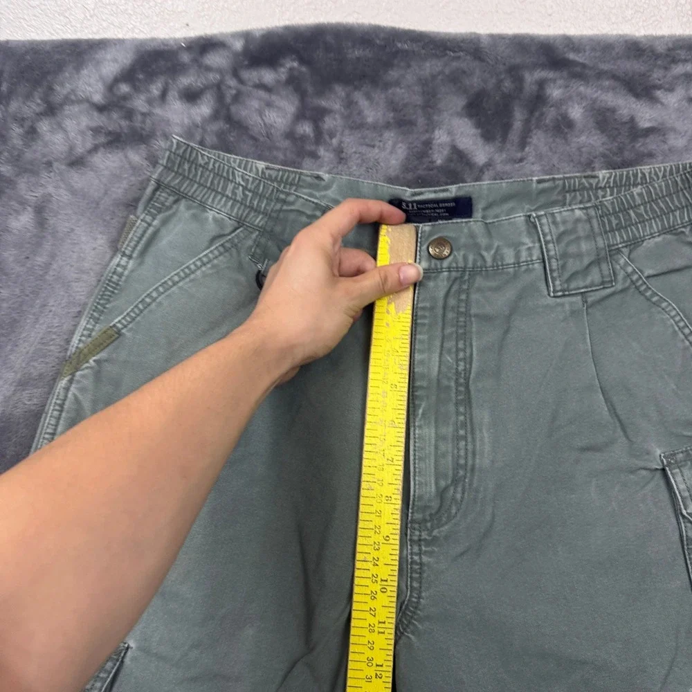 5.11 Tactical Cargo Pants Mens 32x30 Green Good Cotton Canvas Workwear 74251